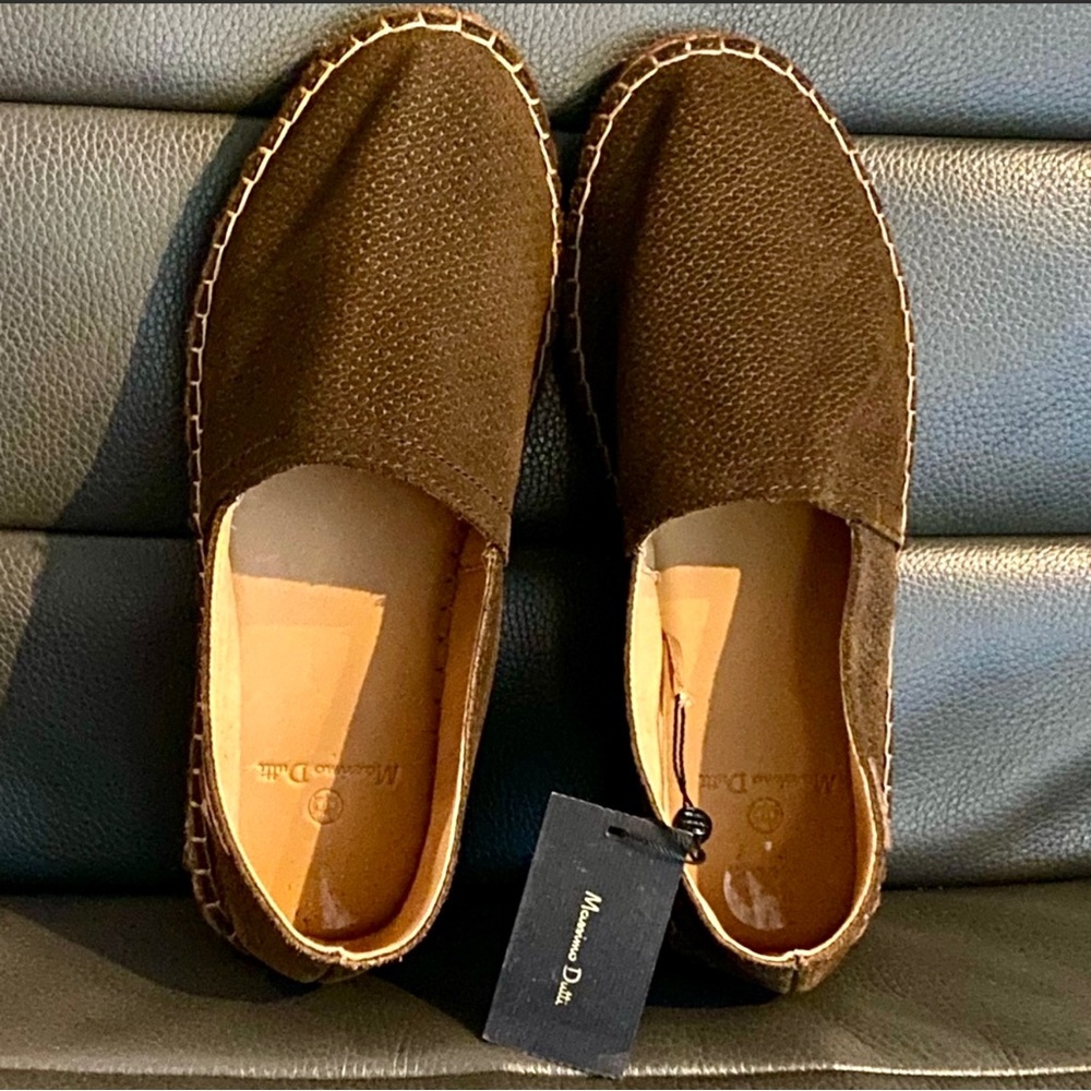 Unisex Massimo Dutti SUEDE Espadrille Loafers /Flats•Made in Spain 🇪🇸 - Picture 8 of 8